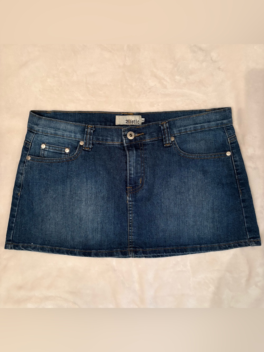 Vintage Mistic Dark Blue Denim Mini Skirt